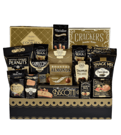 Ultimate Decadence Gift Basket. An arrangement by Ann's Flowers.