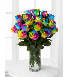 Exquisite Rainbow Rose. An arrangement by Garden of Eden Floral.