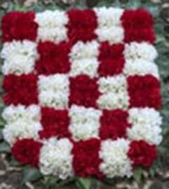 The coat of arms of the Republic of Croatia. An arrangement by Shalimar Flower Shop.