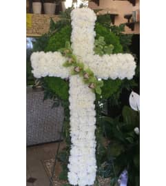 Celtic Cross (Please call for availability). An arrangement by Tarrytown Floral Designs.