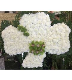Shamrock Funeral Design (Call for availability). An arrangement by Tarrytown Floral Designs.