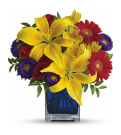 Blue Caribbean. An arrangement by Flowers By Stephanie.