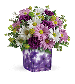 Teleflora's Dancing Violets Bouquet. An arrangement by Sunrise Greenery.