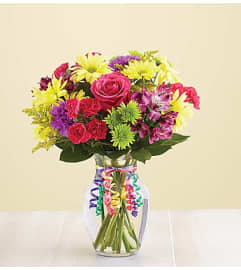 Surprisingly Cheerful. An arrangement by Lynette's Flowers and Gifts.