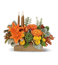 Fall Bamboo Garden. An arrangement by Fine's Flowers.