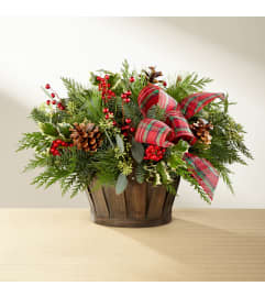 The FTD® Holiday Homecomings™ Basket. An arrangement by Lori's Hearts and Flowers.