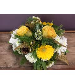 Glitzy. An arrangement by The Flower Shop in the Village.