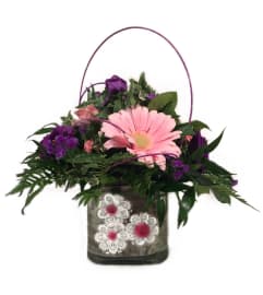Sweet as a Button. An arrangement by Goodman's Florist.