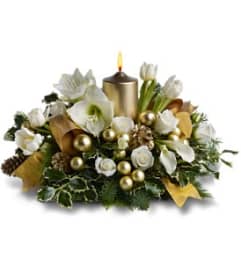 Golden Illuminations. An arrangement by Jennifer's Flowers and Gifts.