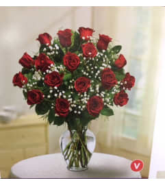 red roses. An arrangement by Heavenly Flowers.