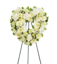 Open Heart Standing Spray. An arrangement by Blush Republic.