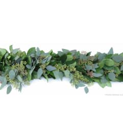 GARLAND OF MIXED FOLIAGES $10.+ PER FOOT. An arrangement by Flowers by Priscilla.