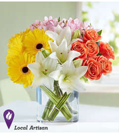 Modern Spring Mix. An arrangement by Aventura Blooming Petals.