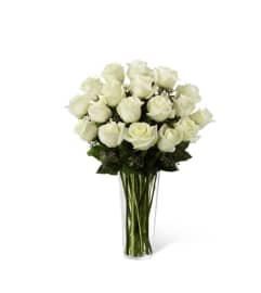 The FTD® White Rose Bouquet. An arrangement by Lori's Hearts and Flowers.