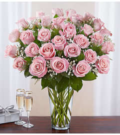 Pink Roses Three Dozen. An arrangement by Flowers of Jacksonville.