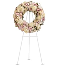 Wreath of Eternal Peace. An arrangement by Flower Stop.