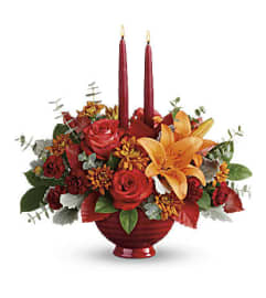 Autumns Gift Centerpiece. An arrangement by Delray Beach Flower Market.