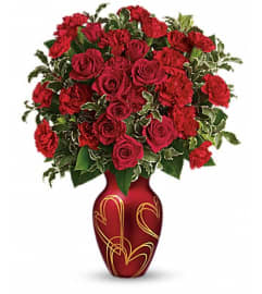 Hearts Of Gold Bouquet 15. An arrangement by Shalimar Flower Shop.