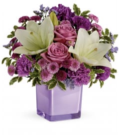 Pleasingly Purple Bouquet. An arrangement by Flower Trends Florists.