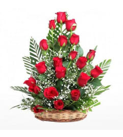 Elegant Roses basket. An arrangement by Elegant Florist.