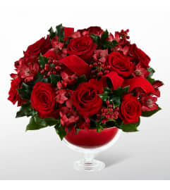 Holiday Rose. An arrangement by Dupree's Root 88 Garden Center and Florist.