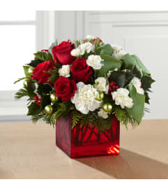 Merry and Bright Bouquet Vase. An arrangement by Dupree's Root 88 Garden Center and Florist.
