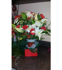Winter Holidays Bouquet. An arrangement by Flamingo Floral and Gifts.