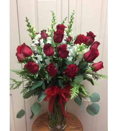 Roses and snapdragon. An arrangement by My Secret Garden.