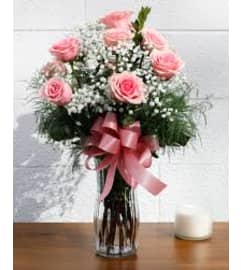 classic pink. An arrangement by Howard Beach Florist.