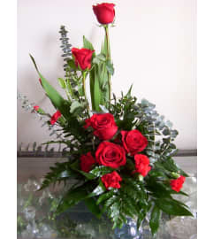Oh Red. An arrangement by Doyle's Flower Shop.