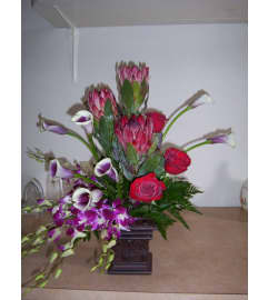Ruby Desire. An arrangement by Doyle's Flower Shop.