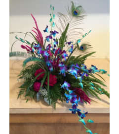 Blue Caribean. An arrangement by Doyle's Flower Shop.