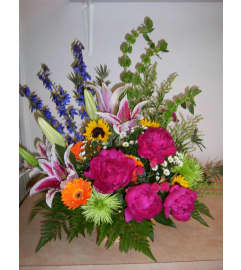 Rainbow Daze. An arrangement by Doyle's Flower Shop.