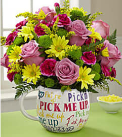you pick me up. An arrangement by Tim's Florist and Garden.