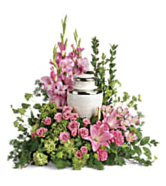 TRF280-4A Sacred Solace Cremation Tribute. An arrangement by Tom Rodgers Flowers.