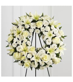 Treasured Wreath. An arrangement by Sonia's Florist.