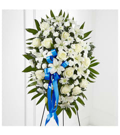 Tribute of Serenity. An arrangement by Sonia's Florist.