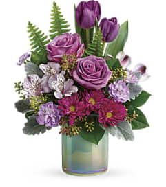 Teleflora Art Glass Garden Bouquet. An arrangement by Michael's Flowers.