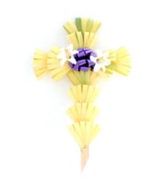 ELEGANT EASTER PALM CROSS. An arrangement by Elegant Florist.