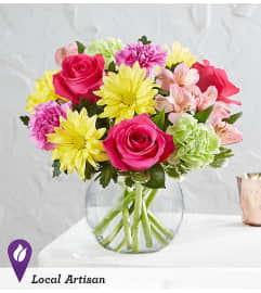 VIBRANT GEM. An arrangement by J.D. Ballantine's Flowers and Gifts.