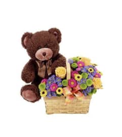 Baby Bear Bouquet. An arrangement by Seasons Change Designs.