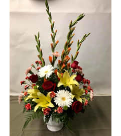 AUTUMN DAYS. An arrangement by White's Flowers.
