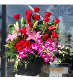 Exotic Dreams. An arrangement by Flower World and Gifts.