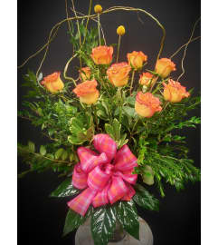 Dozen Circus Roses. An arrangement by Flower Snobs at Cityview.