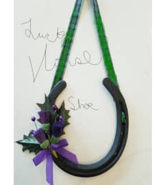 wedding lucky horse shoe. An arrangement by Flowers 4 U Helping Hand.
