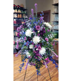 Sweet Thoughts of You Standing Spray. An arrangement by Zaisers Florist and Greenhouse.