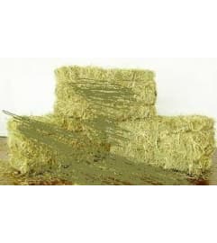 hay square bales. An arrangement by Flowers 4 U Helping Hand.