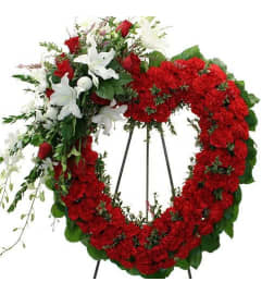Loving Remembrance Open Heart. An arrangement by McKenzie Floral.