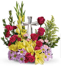 Crystal Cross Summer Garden. An arrangement by Avenue Flowers and Gifts. Crystal Cross Summer Garden. An arrangement by Avenue Flowers and Gifts.