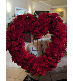 Open Heart Of Roses. An arrangement by From His Garden.